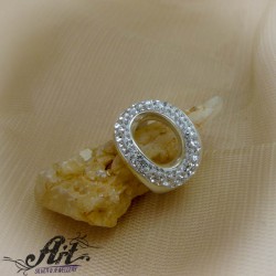 Сребърен дамски пръстен с камъни Swarovski R-253